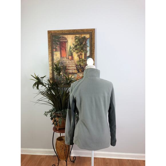 Port Authority Women Soft Fleece Jacket Gray Small Full Zipper Front High Neck - Picture 5 of 13